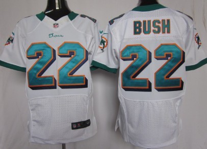Nike Elite Jersey Miami Dolphins 22 Reggie Bush White